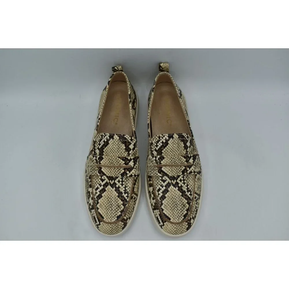 Vionic Womens Size‎ 11 Chantel Snake Animal Print Slip On Penny Loafer Sneakers